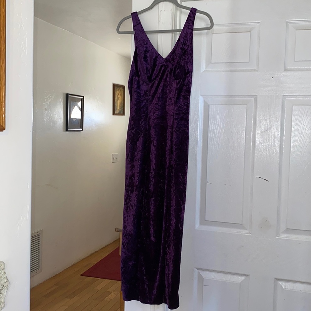 Elegant purple velvet dress vintage